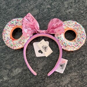 Disney Pink Sequin Donut Ears Headband
